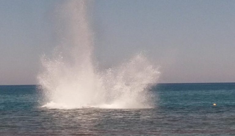 Ελεγχόμενη έκρηξη σε βλήμα του Β’ Παγκοσμίου Πολέμου στην Κρήτη (pics & vid)