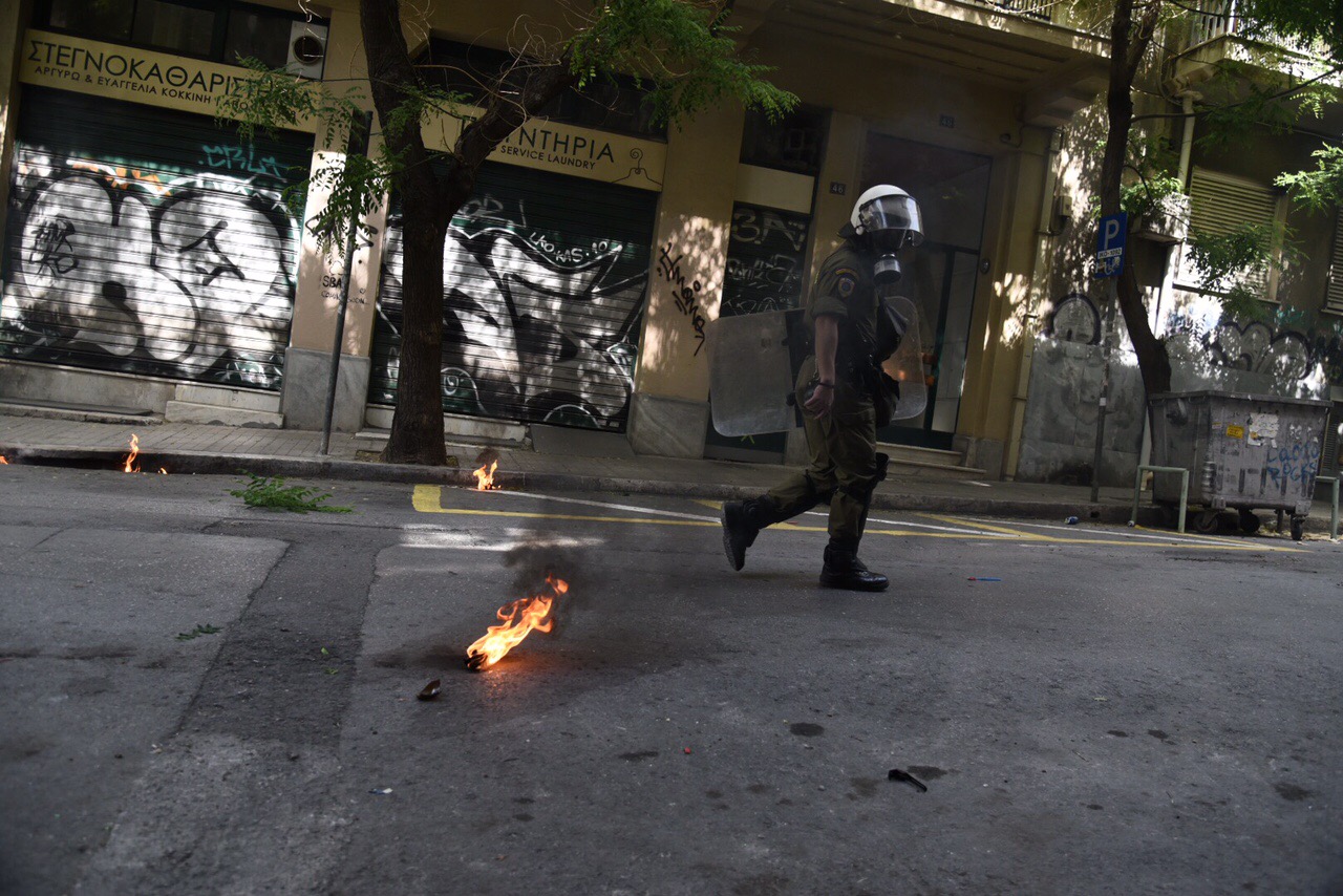 Eπεισόδια στα Εξάρχεια τα ξημερώματα