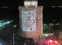Λευκός Πύργος: Φωτίστηκε και έγινε… ΠΑΟΚ (pics)