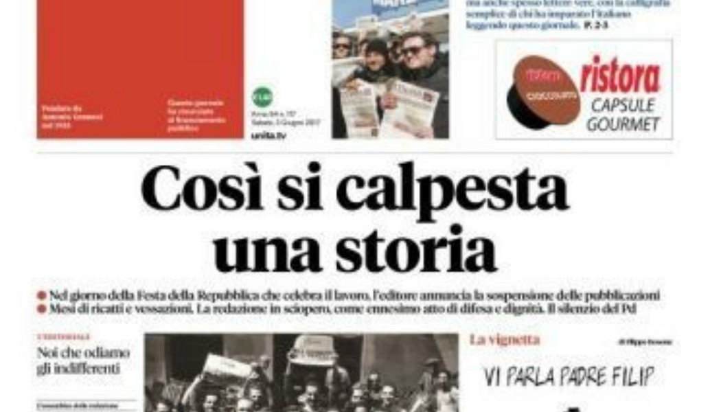 Τέλος για την ιστορική εφημερίδα “L’Unità” – Είναι οριστικό (pic)