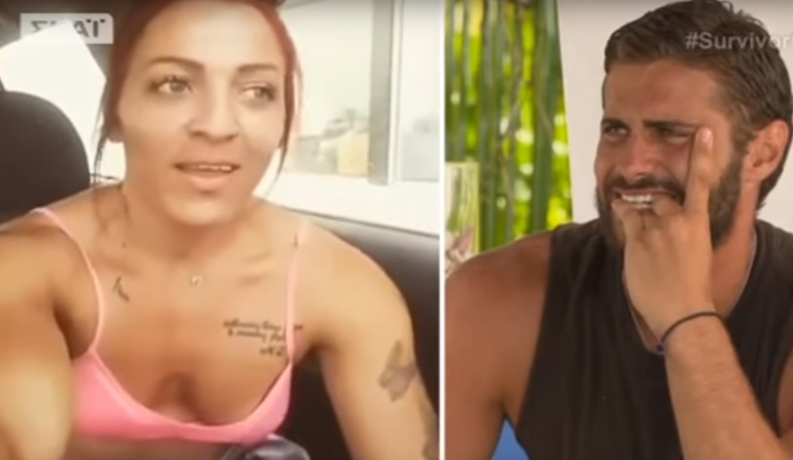 Survivor: Το προκλητικό μπούστο της κοπέλας του Βασάλου και η αμήχανη αντίδρασή του (vid)