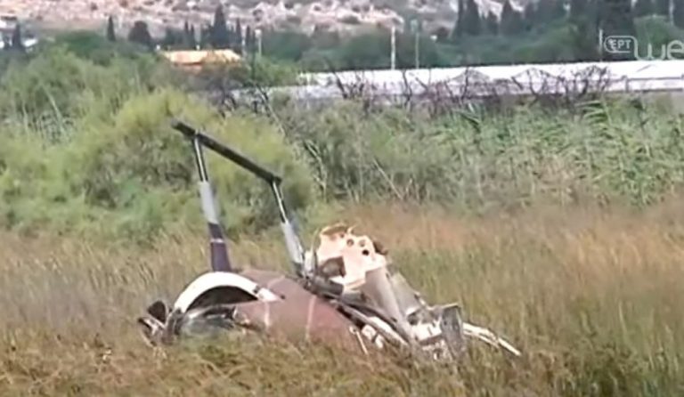 Οι πρώτες εικόνες από τη συντριβή του ψεκαστικού ελικοπτέρου στον Σχινιά (pics)