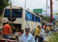 Τροχαίο ατύχημα με τουριστικό λεωφορείο στην Εθνική Οδό Πατρών-Πύργου