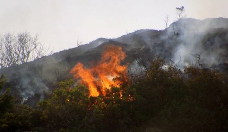 Δύο πυρκαγιές εκτός ελέγχου στην Κρήτη