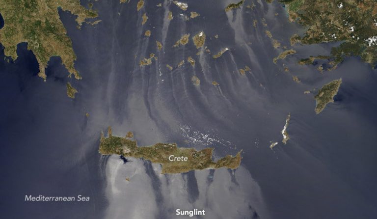 Εντυπωσιακό: Η NASA κατέγραψε το φαινόμενο Sunglint στο Αιγαίο (pic)