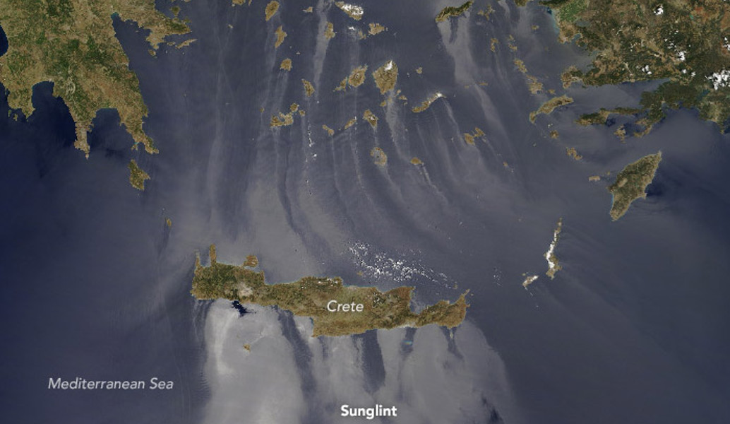 Εντυπωσιακό: Η NASA κατέγραψε το φαινόμενο Sunglint στο Αιγαίο (pic)