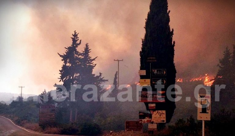 Εκτός ελέγχου η πυρκαγιά στα Ορθωνιά Ζακύνθου (pics)