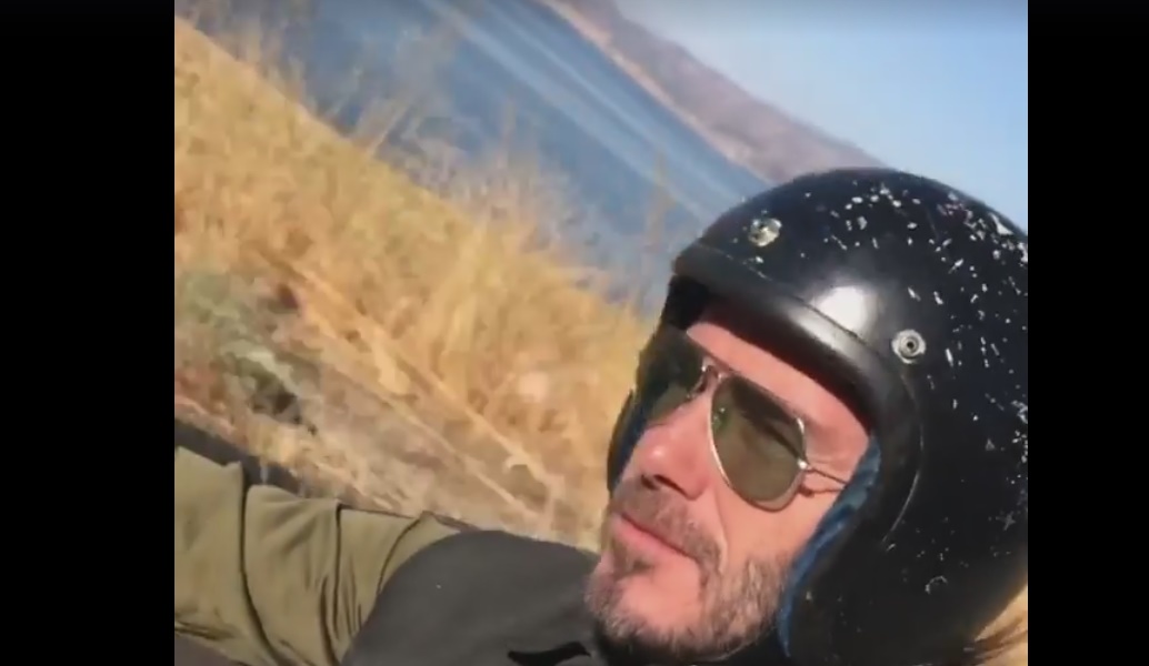 Η βόλτα του Ντέιβιντ Μπέκαμ με τη μηχανή του και θέα τη θάλασσα (vid)