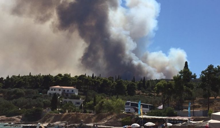 Οριοθετήθηκε η πυρκαγιά στις Σπέτσες
