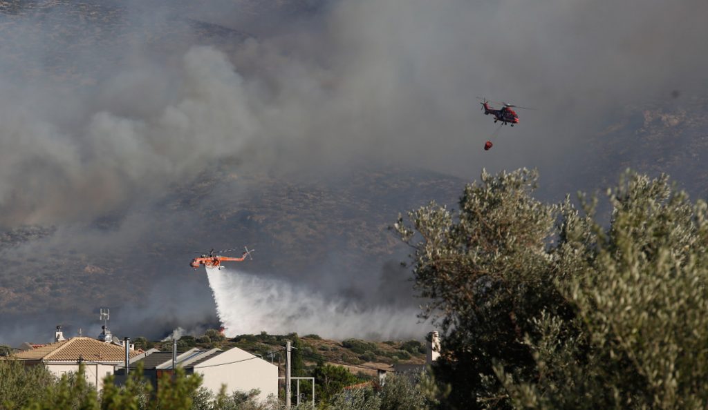 Σε ύφεση η φωτιά στο Δίλοφο Φαρσάλων
