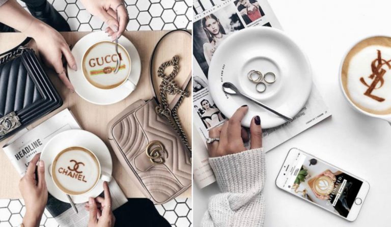 Η τελευταία τρέλα στο Instagram: Latte με λογότυπα σχεδιαστών!