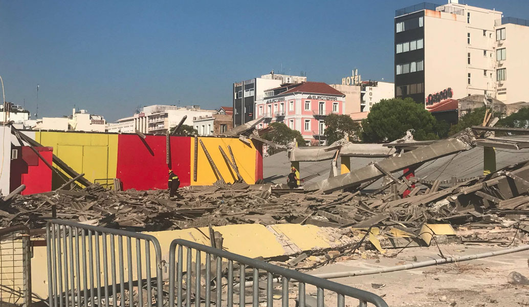 Πάτρα: Δεν υπήρξε ρύπανση του αέρα από αμίαντο μετά την κατάρρευση του υπόστεγου