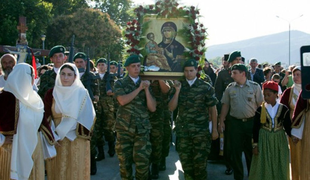 Στον Σταυρό του Δήμου Βόλβης η εικόνα της Παναγίας Τριχερούσας
