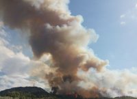 Σε εξέλιξη πυρκαγιά στο Μαρκόπουλο Αττικής