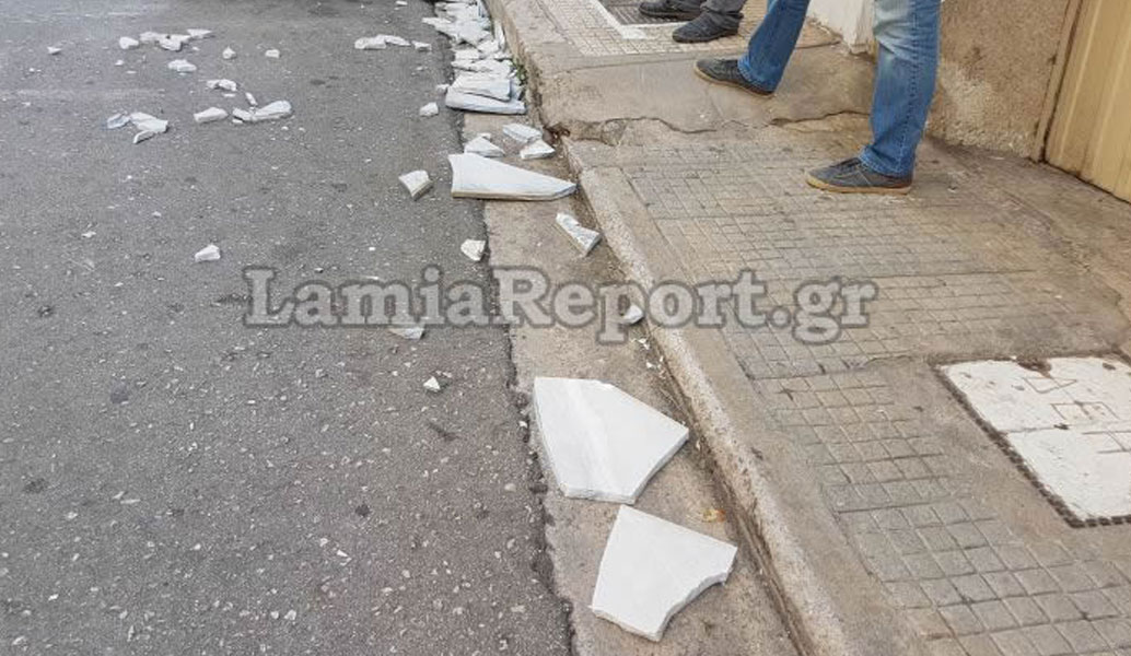 “Έβρεξε” μάρμαρα στη Λαμία (vid)