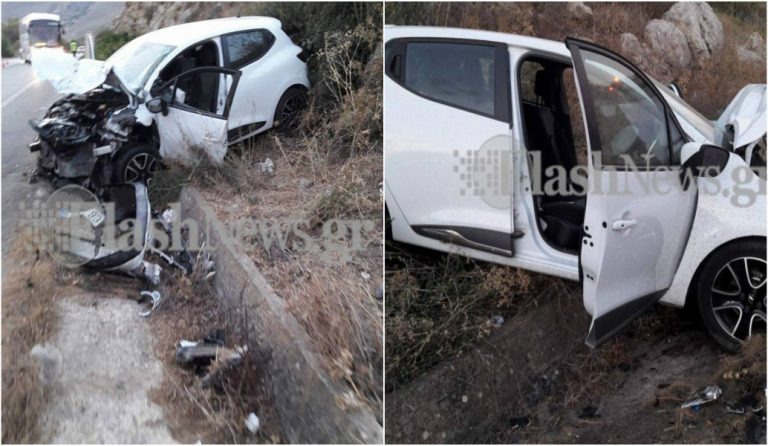Τροχαίο στην Κρήτη με εγκλωβισμό οδηγού και τραυματίες (pics)