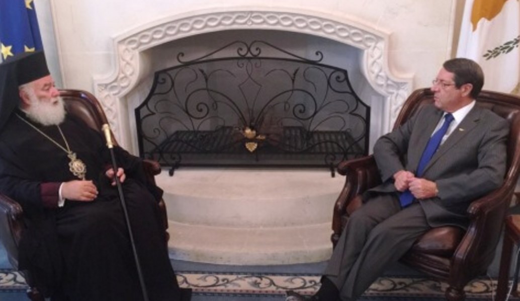 Συνάντηση Αναστασιάδη – Πατριάρχη Αλεξανδρείας στην Λευκωσία