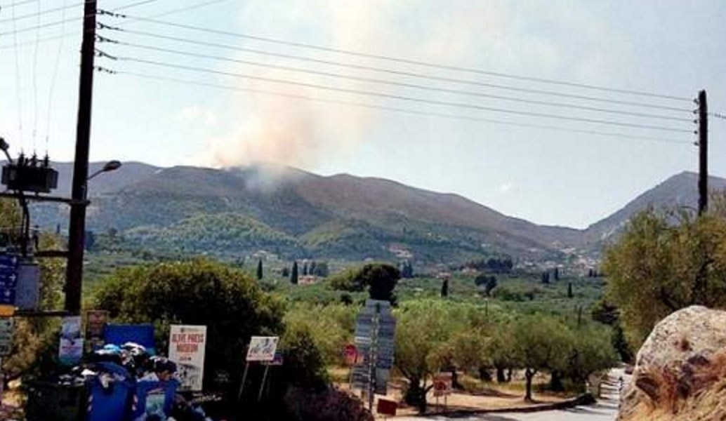 Πυρκαγιά σε δασική έκταση στη Ζάκυνθο