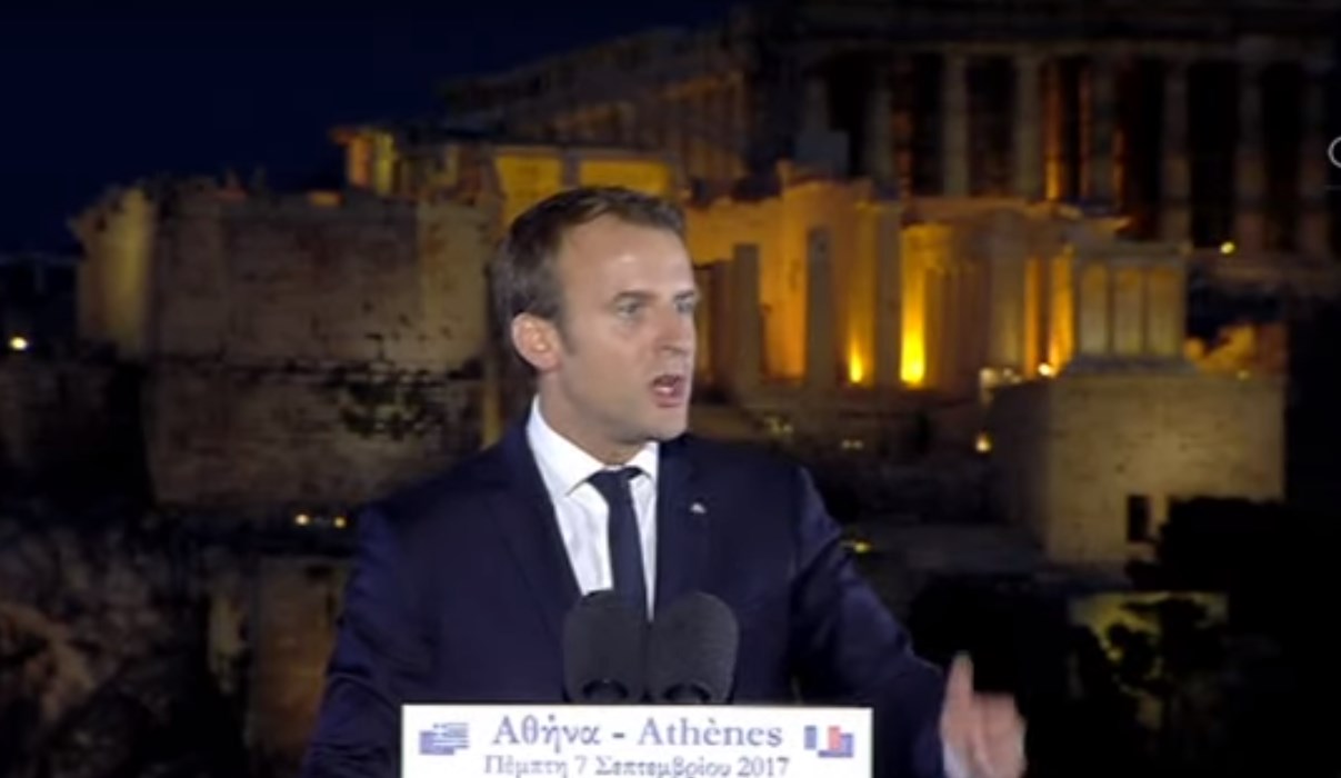 Εμανουέλ Μακρόν – Αλέξης Τσίπρας: Live οι ομιλίες τους στην Πνύκα – Στα ελληνικά μίλησε ο Μακρόν