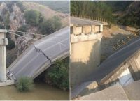 Ξάνθη: Κατέρρευσε τμήμα της γέφυρας του ποταμού Κομψάτου (pics)