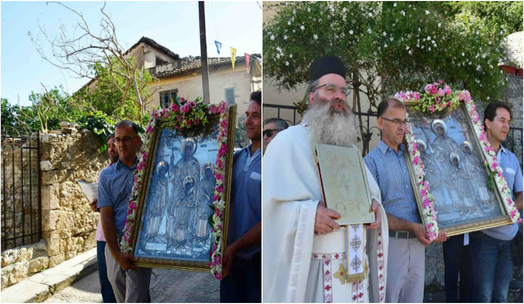 Λιτανεία της εικόνας της Αγίας Σοφίας στα σοκάκια του Ναυπλίου (pics & vid)
