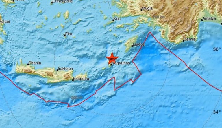 Σεισμός τώρα: 3,9 Ρίχτερ ταρακούνησαν την Κάρπαθο