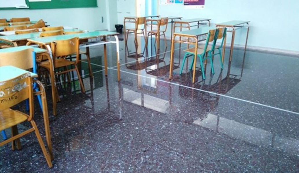 Χανιά: Πλημμύρισε σχολείο λόγω κακοκαιρίας