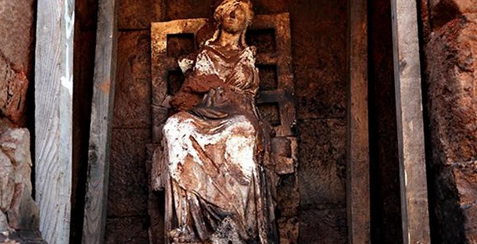 Ανακαλύφθηκε άγαλμα της θεάς Κυβέλης στα Κοτύωρα του Πόντου