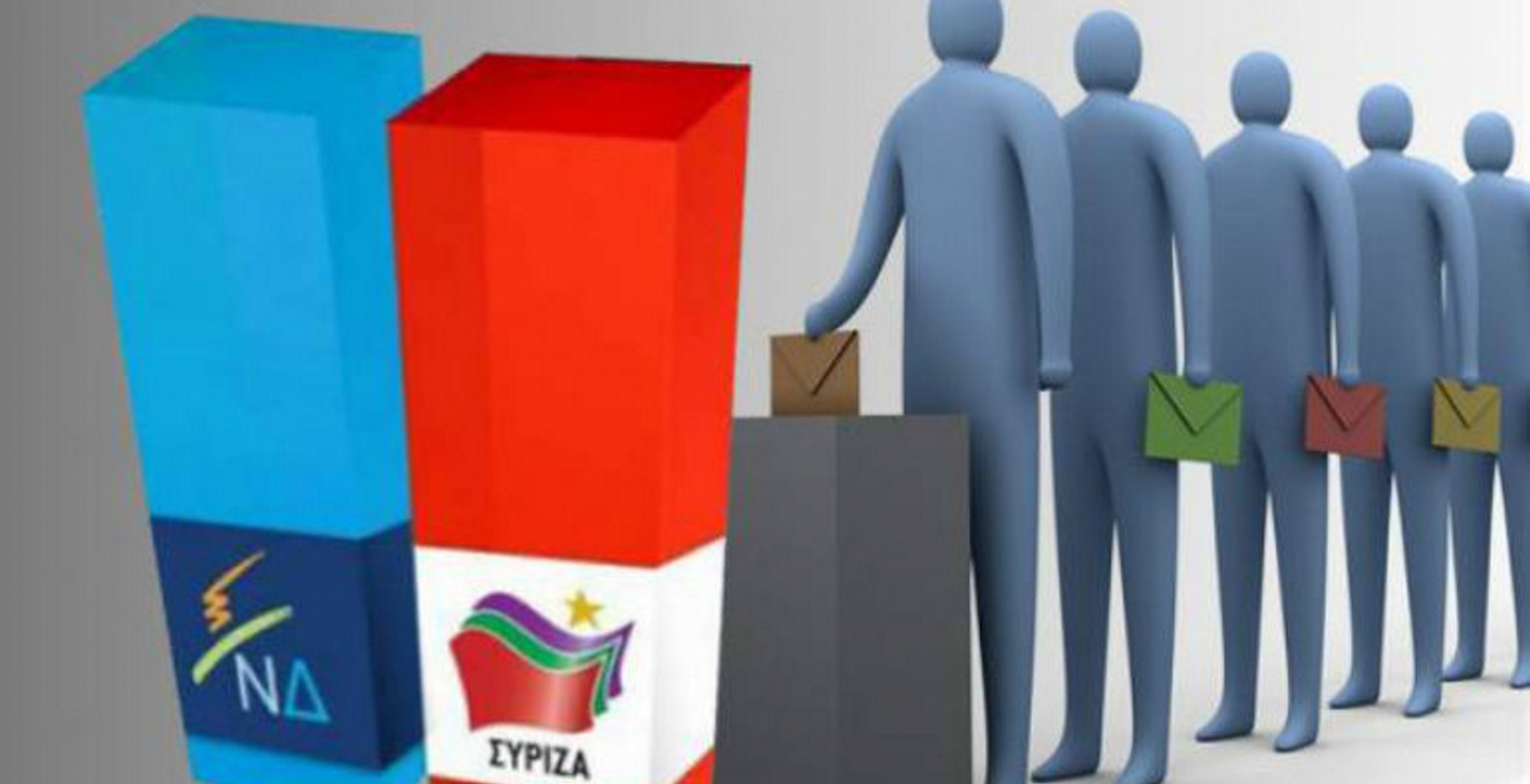 Δημοσκόπηση: Προβάδισμα ΝΔ με 3,5 μονάδες
