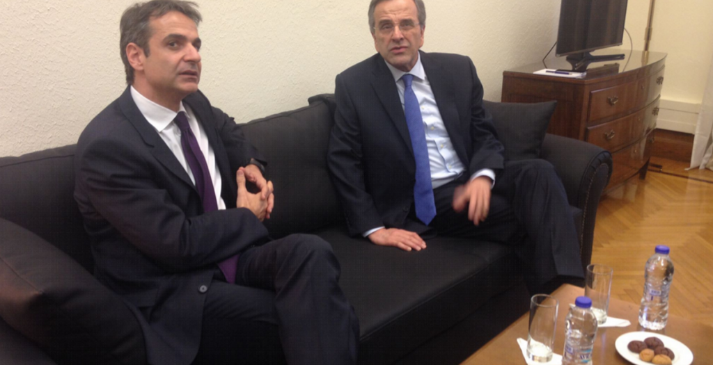 Συνάντηση Μητσοτάκη – Σαμαρά στα γραφεία της ΝΔ