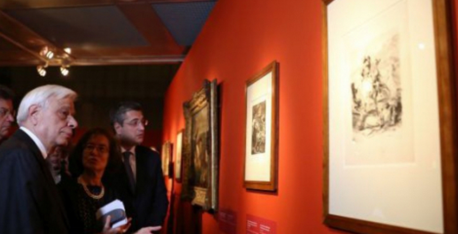 Π. Παυλόπουλος: Εγκαινίασε στο Τελλόγλειο τις εκθέσεις Ντελακρουά και Φιλιποτό