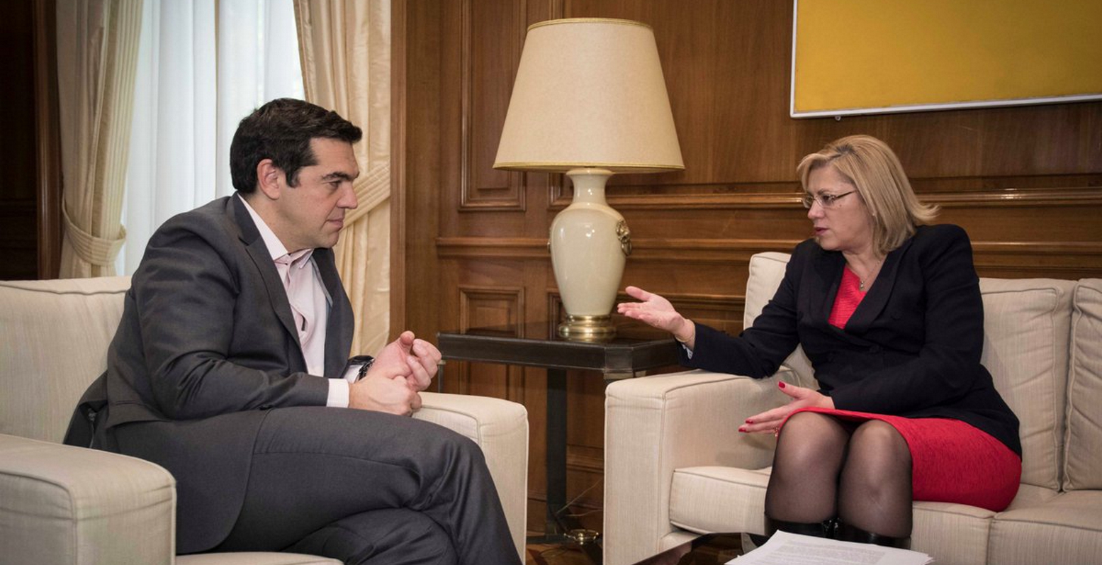 Συνάντηση Τσίπρα με την Κορίνα Κρέτσου