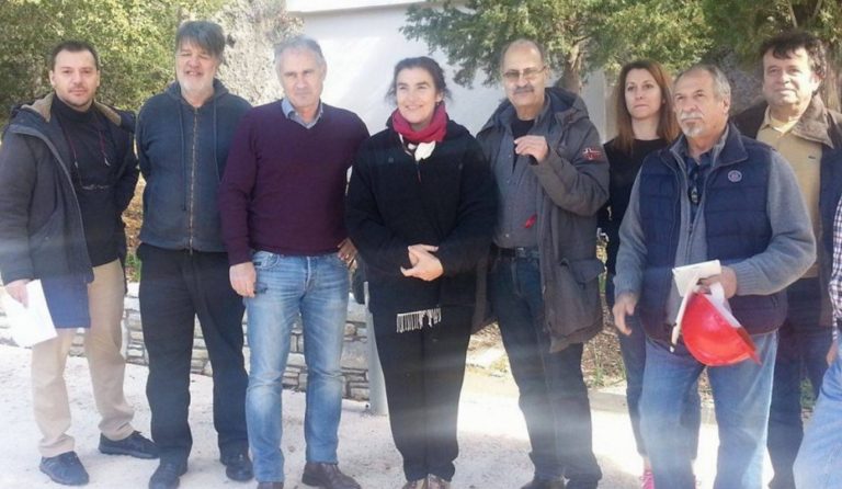 Σάμος: Η Λυδία Κονιόρδου στο Ευπαλίνειο Υδραγωγείο