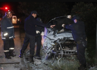 Φωτογραφίες από το κατεστραμμένο Volvo στον Εύοσμο (pics)