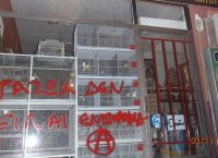 Νέες επιθέσεις και βανδαλισμοί σε κρεοπωλεία και pet shop από “αντισπισιστές” (pics)