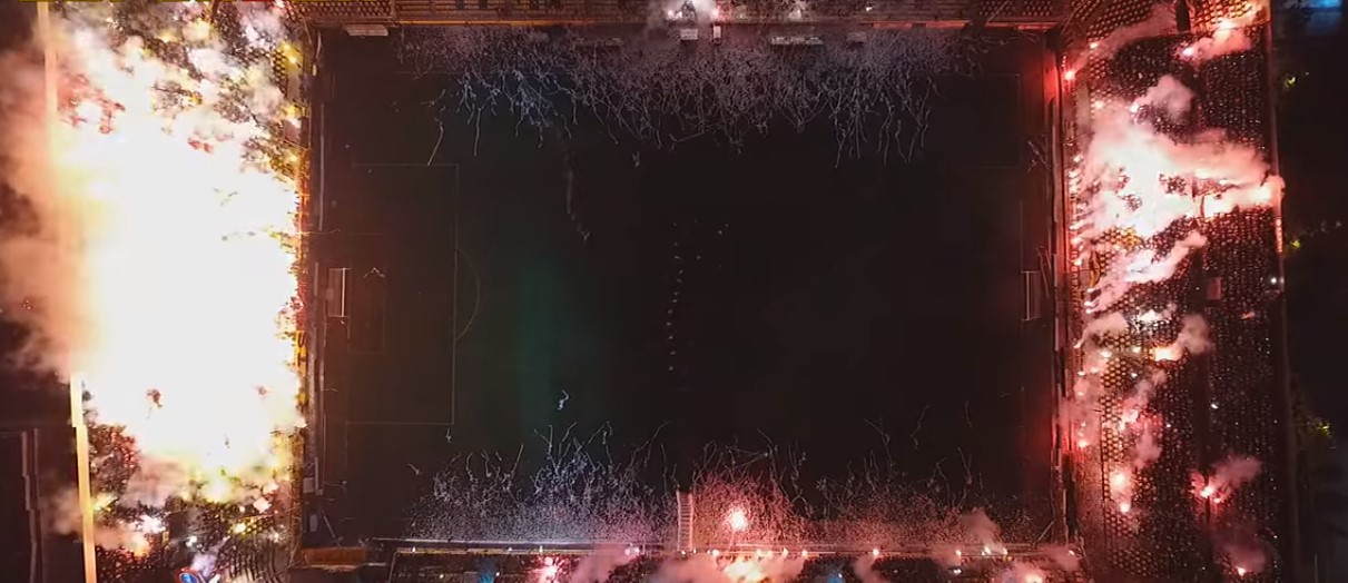 Άρης: Το εντυπωσιακό ”Ring of Fire” στην εξέδρα (vid)