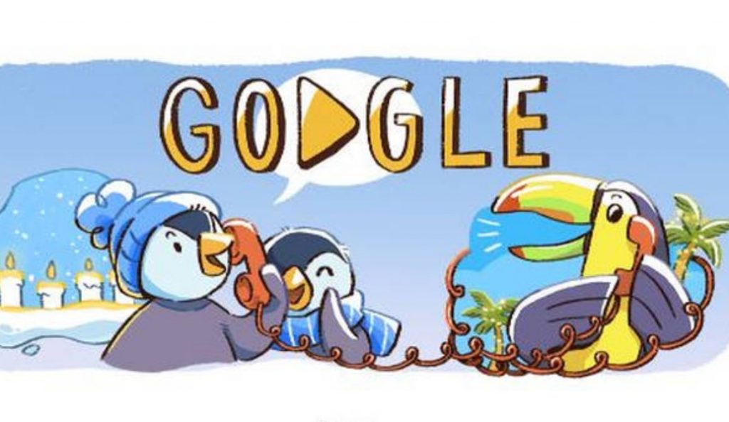 Doodle της Google: Ευχές για καλά Χριστούγεννα