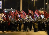 Σε εξέλιξη η συγκέντρωση της Χρυσής Αυγής για τα Ίμια