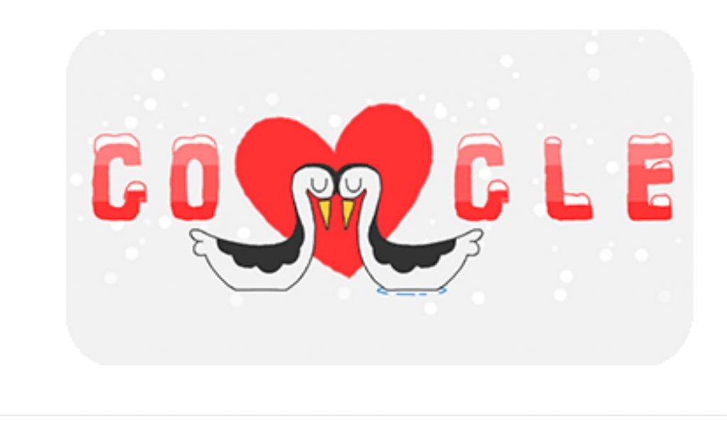 Το doodle της Google αφιερωμένο στην ημέρα του Αγίου Βαλεντίνου