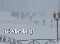 Τρίκαλα: Σφοδρή χιονοθύελλα στα ορεινά του νομού (pics & vid)