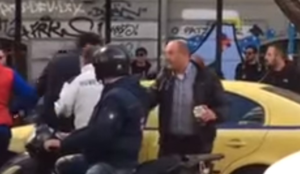 Μεγάλη ένταση ταξιτζήδων με συναδέλφους τους απεργοσπάστες (vid)