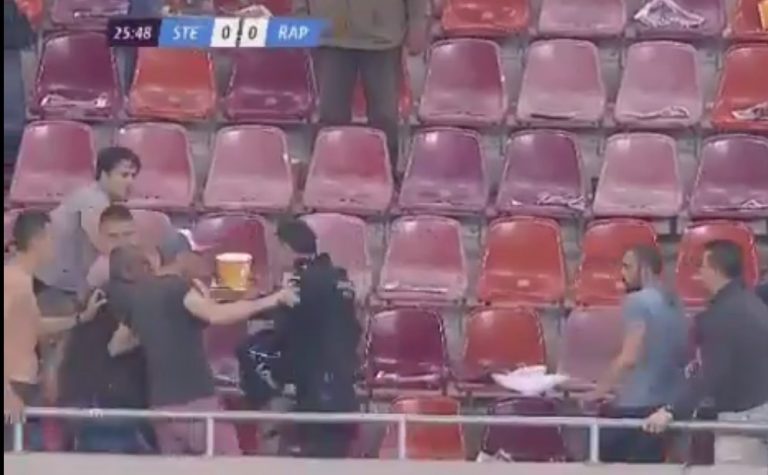 Άγριο ξύλο στις εξέδρες στο Στεάουα – Ραπίντ! (vid)