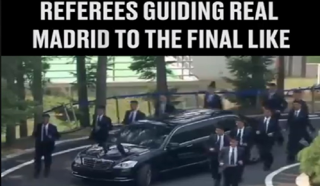 Viral video: Οι διαιτητές πάνε “συνοδεία” την Ρεάλ στον τελικό