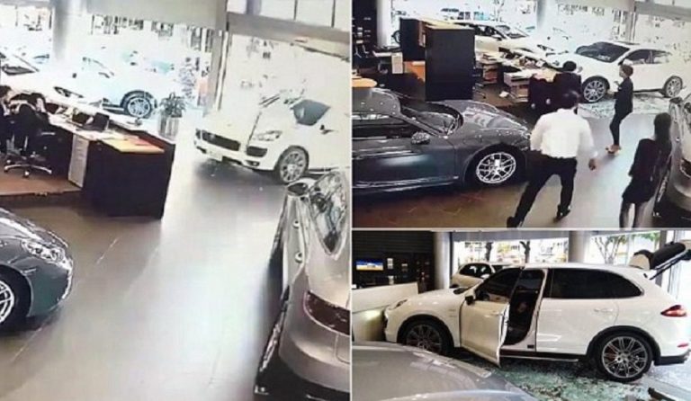Tου έδωσαν Porsche χωρίς όλα όσα ήθελε κι εκείνος επέστρεψε και διέλυσε την αντιπροσωπεία (pics&vid)