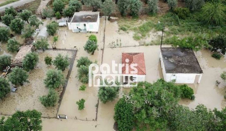 Ηλεία: Η κακοκαιρία “σάρωσε” πολλές περιοχές – Σοβαρά προβλήματα από τις πλημμύρες (pics&vids)