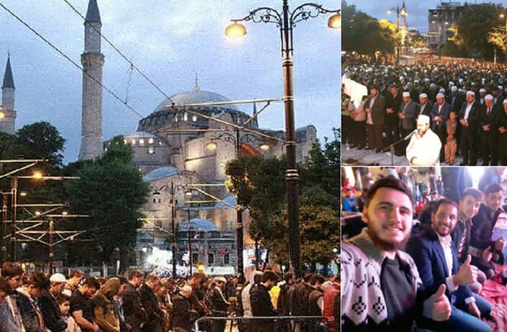 Οι μουσουλμάνοι “βούλιαξαν” την Αγιά Σοφιά σε μία επίδειξη δύναμης (pics&vids)
