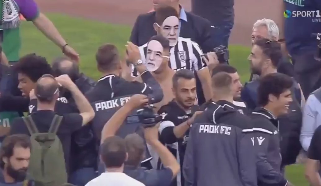 Με μάσκες Ιβάν Σαββίδη πανηγύρισαν οι παίκτες του ΠΑΟΚ! (vid)