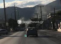 Φωτιά σε εγκαταλελειμμένο κτίριο στο Μενίδι (pics&vid)