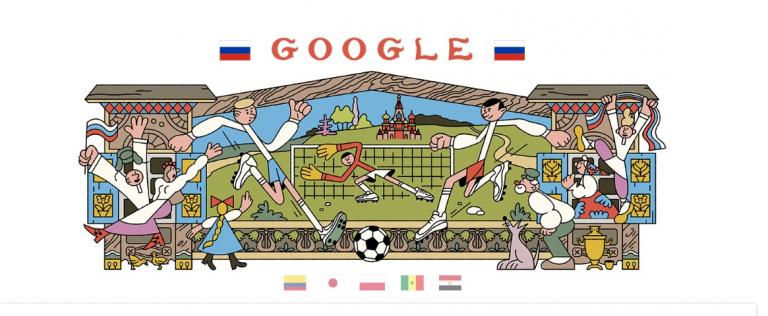 Μουντιάλ 2018: Το doodle της Google αφιερωμένο και πάλι στο Παγκόσμιο Κύπελλο Ποδοσφαίρου