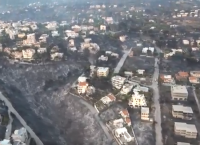 Φωτιά Αττική: Πλάνα από τις καταστροφικές πυρκαγιές στο λεκανοπέδιο